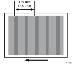 Abbildung von Bänderung (189 mm Abstände)