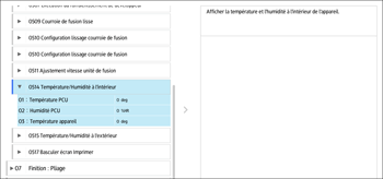 Illustration de l'écran du panneau de commande