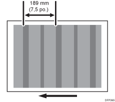 illustration d'effet de bandes (intervalles de 189 mm)