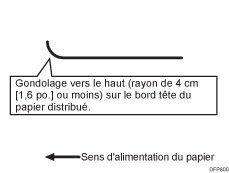 Illustration de papier gondolé vers le haut