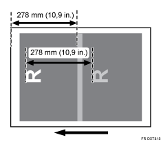 illustration de brillance inégale : perpendiculairement au sens de l'alimentation