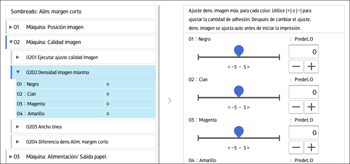 Ilustración de la pantalla del panel de mandos