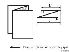 Ilustración de plegado de carta hacia fuera