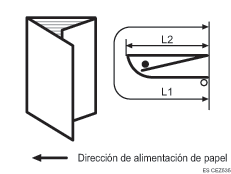 Ilustración de plegado de carta hacia dentro