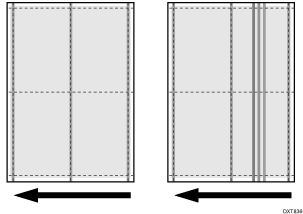 Ilustración de inestabilidad: inestabilidad durante la transferencia de papel (papel perforado)