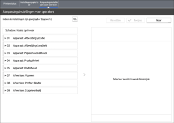 Afbeelding van bedieningspaneel
