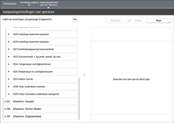 Afbeelding van bedieningspaneel