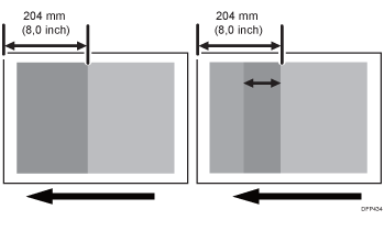 Afbeelding van ongelijkmatige glans: dik papier