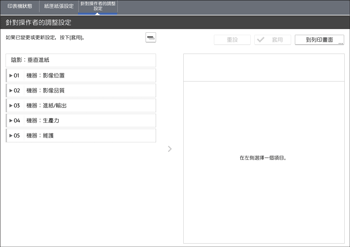 操作面板畫面說明圖