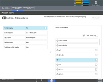Ilustrace ovládacího panelu