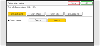 Ilustrace displeje ovládacího panelu