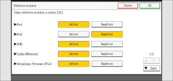 Ilustrace ovládacího panelu