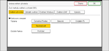 Ilustrace ovládacího panelu