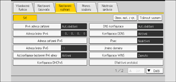 Ilustrace ovládacího panelu