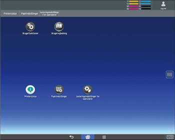 Operation panel screen illustration