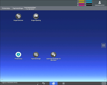 Operation panel screen illustration