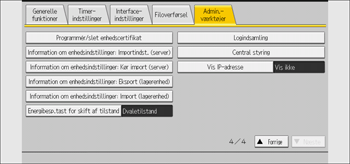 Operation panel screen illustration