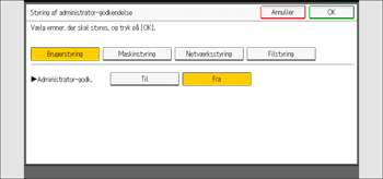 Operation panel screen illustration