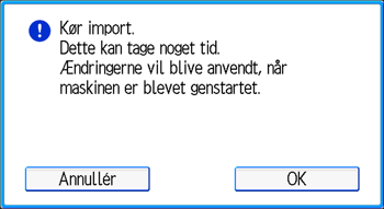 Operation panel screen illustration