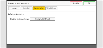 Operation panel screen illustration