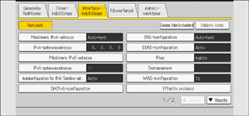 Operation panel screen illustration