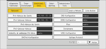 Abbildung Bedienfeld-Display