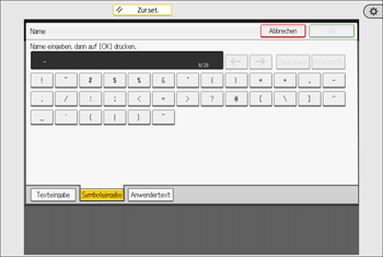 Abbildung Bedienfeld-Display