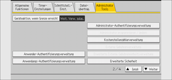 Abbildung Bedienfeld-Display