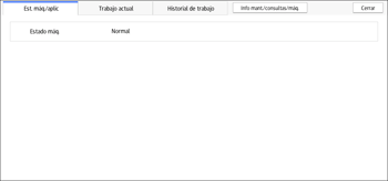 Ilustración de la pantalla del panel de mandos