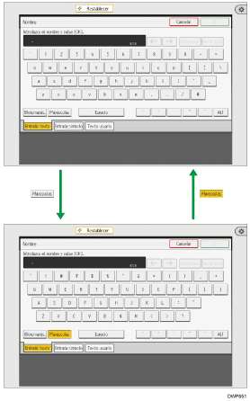 Ilustración de teclas