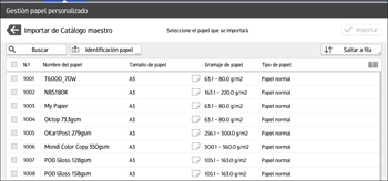 Ilustración de la pantalla del panel de mandos