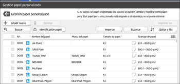 Ilustración de la pantalla del panel de mandos