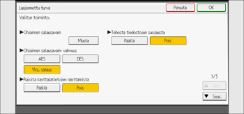 Käyttöpaneelin näyttö