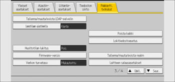 Käyttöpaneelin näyttö