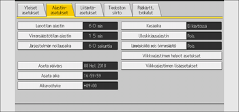 Käyttöpaneelin näyttö
