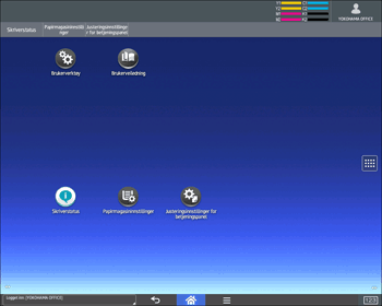 Illustrasjon av betjeningspanelet