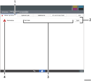 Nummerert illustrasjon av betjeningspanelet