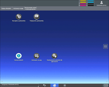 Ilustracja ekranu panela operacyjnego