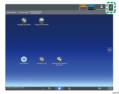 Ilustracja ekranu panela operacyjnego
