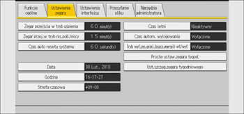 Ilustracja ekranu panela operacyjnego