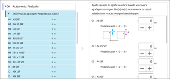 Ilustração do ecrã do painel de operação