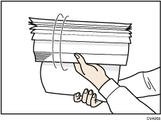 Иллюстрация подготовки стопки бумаги