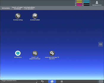 Bild på användarpanelens skärm