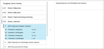 Bild av användarpanelens skärm