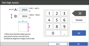 İşletim paneli ekran görseli