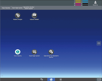 İşletim paneli ekran görseli