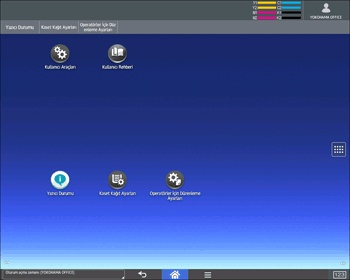 İşletim paneli ekran görseli