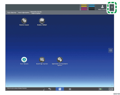 İşletim paneli ekran görseli