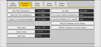 İşletim paneli ekran görseli