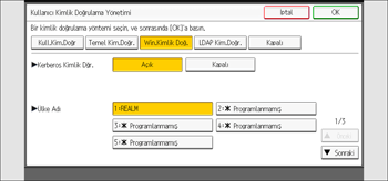 İşletim paneli ekran görseli